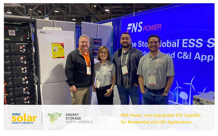 FNS Power, ISNAESNA23, intersolar North America, energy storage North America