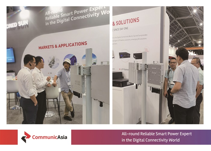 Sacred Sun appeared at the 2023 CommunicAsia, 5G lithium ion battery